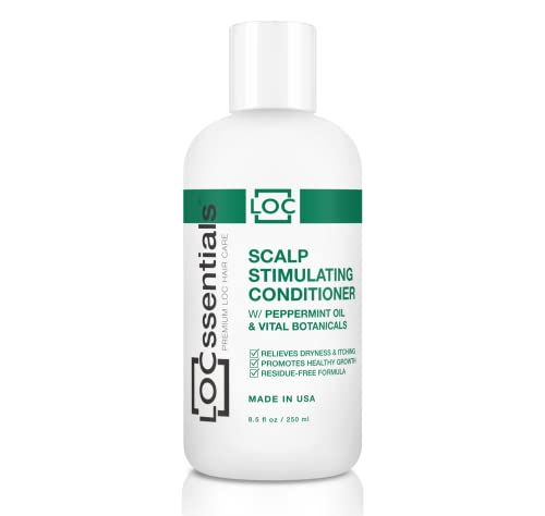 LOCssentials Scalp Stimulating Conditioner for Dreadlocks - Professional Dreadlock Conditioner for Locs, Interlocks, Sisterlocks, Microlocs, Twists - with Peppermint Oil & Botanicals - Silicone-Free