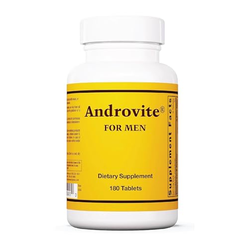 Optimox Androvite for Men - Magnesium Supplement for Men 500mg, Multimineral Supplement, Multivitamin Supplement, Vitamin C, Vitamin D3, Calcium-Free - 180 Count