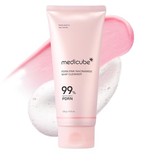 medicube PDRN Marshmallow Whip Cleanser | Face Wash, Cleansing Foam for Pore Care & Uneven Skin Tone | Gentle Daily Deep Cleansing | Hydrating and Nourishing Facial Cleanser | Korean Skincare