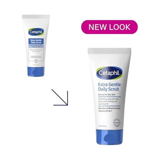 Cetaphil Exfoliating Face Wash, Extra Gentle Daily Face Scrub, Gently Exfoliates & Cleanses, For All Skin Types, Non-Irritating & Hypoallergenic, Suitable For Sensitive Skin, 6 Fl Oz, Pack of 2