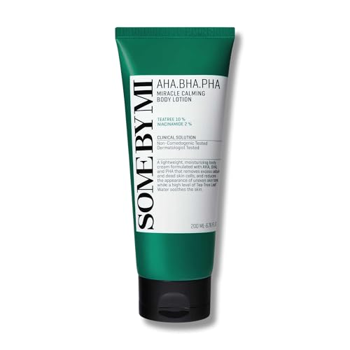 SOME BY MI AHA BHA PHA Miracle Calming Body Lotion – 6.76oz, 200ml – Korean Exfoliating Salicylic Acid Body Moisturizer for Dry Skin – Daily Hydration & Soothing Care with Centella – Korean Skin Care
