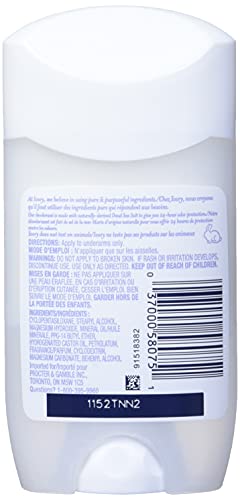 Ivory Gentle Aluminum Free Deodorant Hint Of Aloe, 2.4 oz, 1.8 Lb (Packaging may vary)
