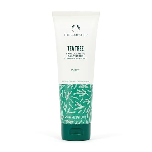 The Body Shop Tea Tree 3 in 1 Wash Scrub & Mask – Purifying Vegan Skincare For Oily, Blemished Skin – 4.2 oz