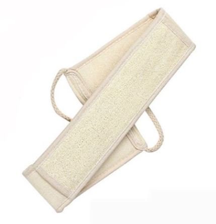 GBM Asheva Natural Loofah Strap, Exfoliating Back Scrubber, Deep Clean & Revitalize Your Skin