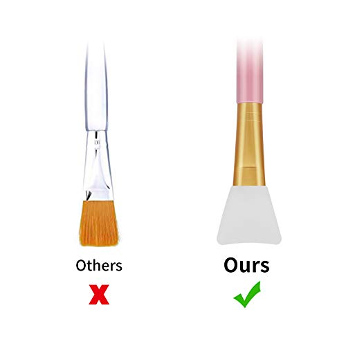 Cuttte 4pcs Silicone Face Mask Applicators, Flexible Facial Mud Mask Applicator, Hairless Moisturizers Applicator Tools, Soft Face Mask Brushes for Mud, Clay, Charcoal Mixed Mask