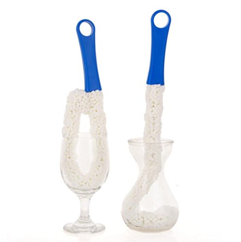 Long Bottle Brush Cleaner for Narrow Neck Bottles, Flexible Foam Bottle Cleaning Brush for Water Bottles, Vases, Baby Bottles, and More