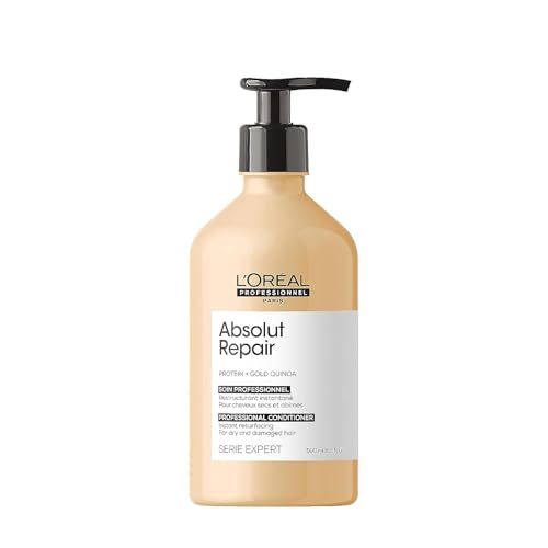 L'OREAL PROFESSIONNEL PARIS Absolut Repair Conditioner – Nourishing Protein Hair Treatment For Dry, Damaged Hair, Repairs Damage and Provides Shine
