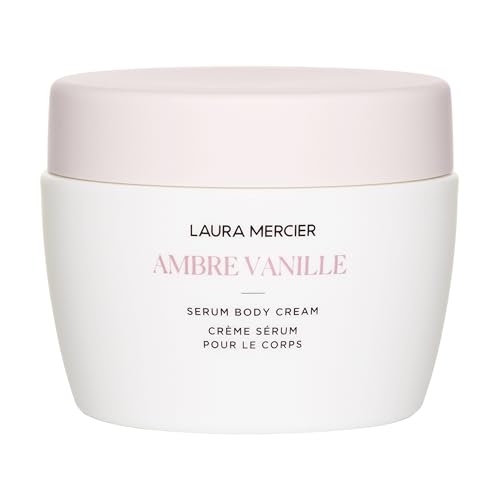 Laura Mercier Serum Body Cream, Moisturizing Serum-Infused, 48HR Hydration, Improves Skin Barrier, Soothes Dry Skin, Shea Butter and Squalane Intensely Nourishes, Ambre Vanille