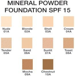 Mineral Pressed Powder Foundation SPF 15 (with sponge) - Hypoallergenic (Shell)