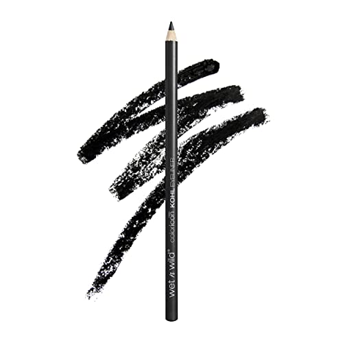 wet n wild Color Icon Kohl Eyeliner Pencil, Rich Hyper-Pigmented Color, Smooth Creamy Application, Long-Wearing Matte Finish Versatility, Cruelty-Free - Baby's Got Black(Packaged)