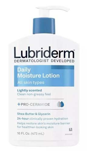 Lubriderm Daily Moisture Hydrating Body and Hand Lotion, Non-Greasy, 16 fl Oz, Package may vary