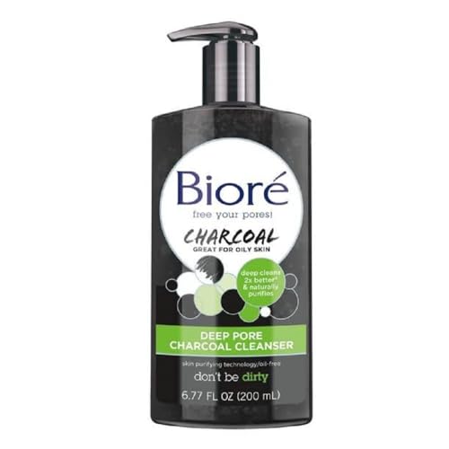 Biore Deep Pore Charcoal Cleanser, 6.77 Fl Oz (Pack of 2)