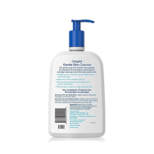 Cetaphil Hypoallergenic Gentle Skin Cleanser, Dry to Normal Sensitive Skin, Paraben, Oil and Fragrance Free, 20 Fluid Ounce, 2 Count