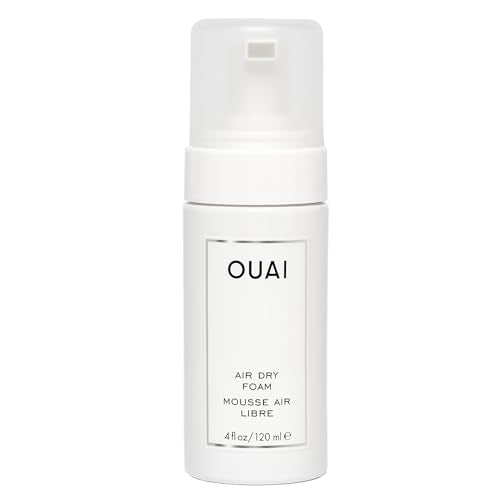 OUAI Air Dry Foam - Hair Mousse for Curly Hair & Beach Waves - Conditioning & Detangling With Kale and Carrot Extract - Paraben, Phthalate and Sulfate Free Curly Hair Products (4 Oz)