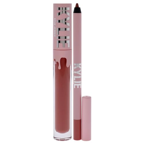 Kylie Cosmetics Matte Lip Kit - 301 Liquid Angel for Women - 2 Pc 0.10oz Matte Liquid Lipstick, 0.03oz Lip Liner
