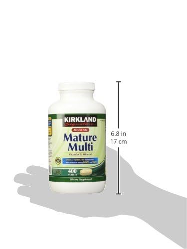 Kirkland Signature Adult 50+ Multi Vitamins & Minerals, 400 Tablets (2 Pack)