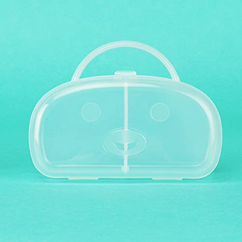 Accmor Pacifier Case, Pacifier Holder Can Storage 2 Pacifiers, Baby Pacifier Holder Case Container for Travel, BPA Free, Transparent, 2 Pack