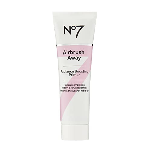 No7 Airbrush Away Radiance Boosting Foundation Primer - Illuminating Glow Primer for Seamless Makeup Application - Leaves Skin Dewy, Smooth & Radiant - Extends Makeup Wear (30ml)