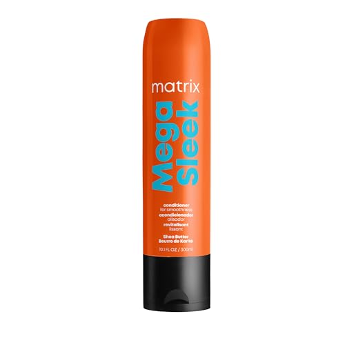 Matrix Mega Sleek Conditioner | Smoothing, Anti-Frizz, Detangling | For Dry, Damaged & Frizzy Hair | Salon Professional Conditioner | With Shea Butter | 10.1 Fl. Oz. | Vegan