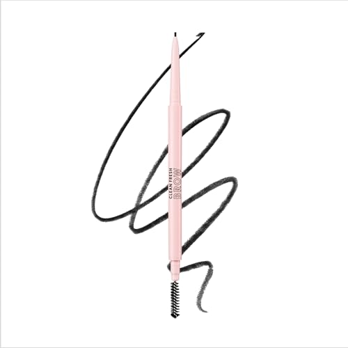 Covergirl Clean Fresh Brow Nano, 700 Black Brown, Eyebrow Pencil, Ultra-Precise Tip, Waterproof, Transfer-Resistant, Built-In Spoolie, Vegan Formula, 0.001oz