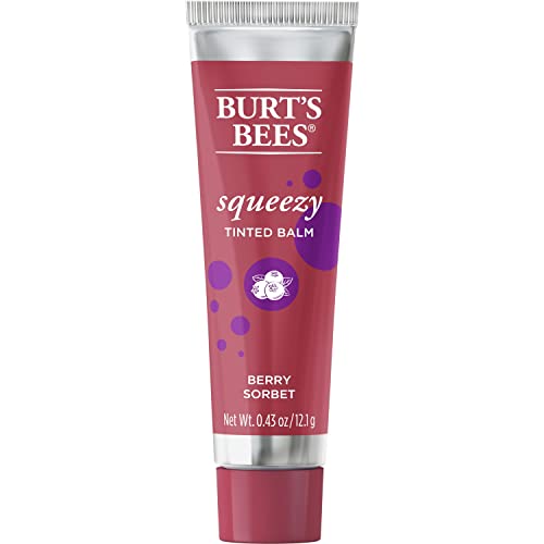 Burt's Bees 100% Natural Origin Squeezy Tinted Lip Balm, Berry Sorbet, 0.43 Ounce Squeeze Tube
