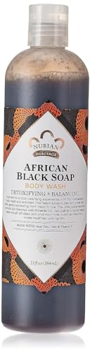 Nubian Heritage Body Wash, African Black Soap, 13 Fluid Ounce