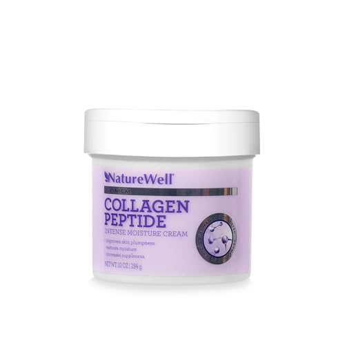 NATURE WELL Clinical Collagen Peptide Intense Moisture Cream for Face, Neck, & Body, Anti-Aging Cream that Hydrates, Plumps, Restores Moisture, and Increases Suppleness, 10 Oz