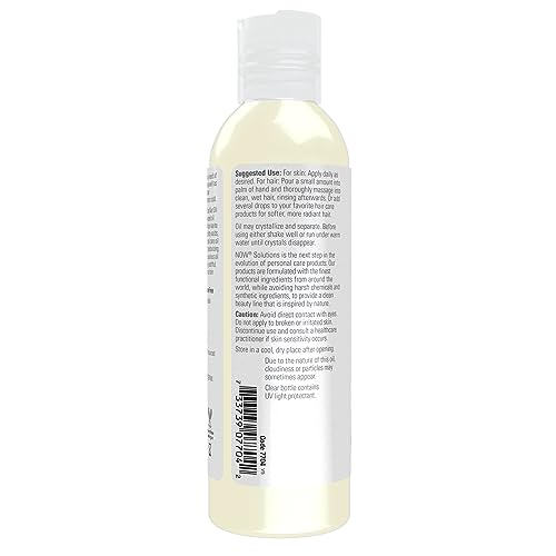 NOW Foods Solutions, Shea Nut Oil, Multi-Purpose Intense Moisturizing Oil for Skin, Scalp and Hair, 4-Ounce