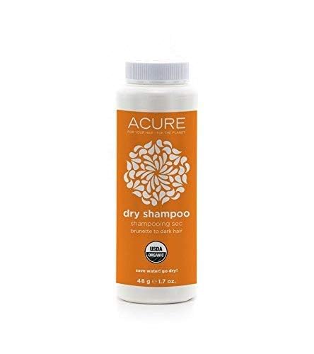 Acure Organics Dry Shampoo For Brunette to Dark Hair With Arrowroot, Rosemary and Peppermint, 1.7 oz (Pack of 2)