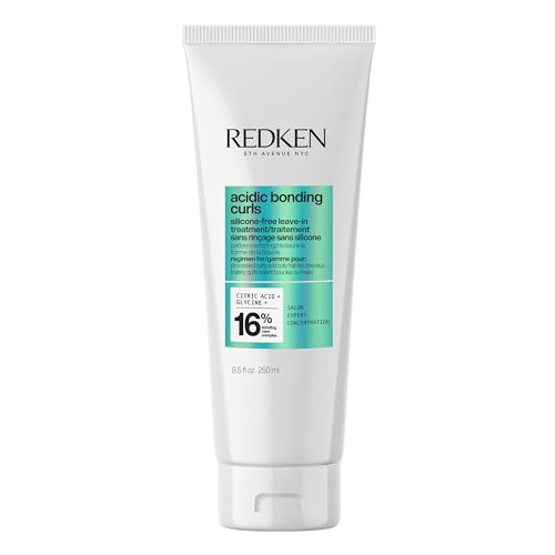 Redken Acidic Bonding Curls Leave-In Treatment For Curly & Coily Hair - Heat Protectant, Repairs & Defines Damaged Curls, Detangles & Conditions
