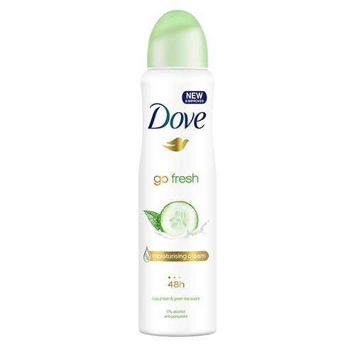 Dove Antiperspirant 48 Hours Body Spray, Go Fresh Cucumber & Green Tea Deodorant,150 ML / 5 Fl.Oz