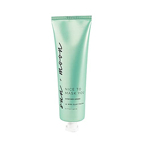 Sun + Moon Nice to Mask You Unwind + Undo 10 Min Clay Facial with Kaolin Clay & Rose, 5.1 fl oz