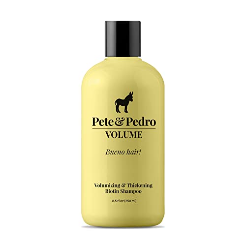 Pete & Pedro VOLUME SHAMPOO - Volumizing & Thickening Biotin Hair Strengthening Men's & Women Daily Cleansing Shampoo | Alcohol & Paraben Free | As Seen on Shark Tank, 8.5 oz.