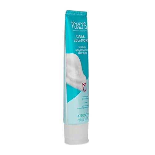 Pond's Clear Solution, Foaming Face Wash, Removes Excess Oil, Face Cleanser, 1.7 Fl Oz (Pack of 3)