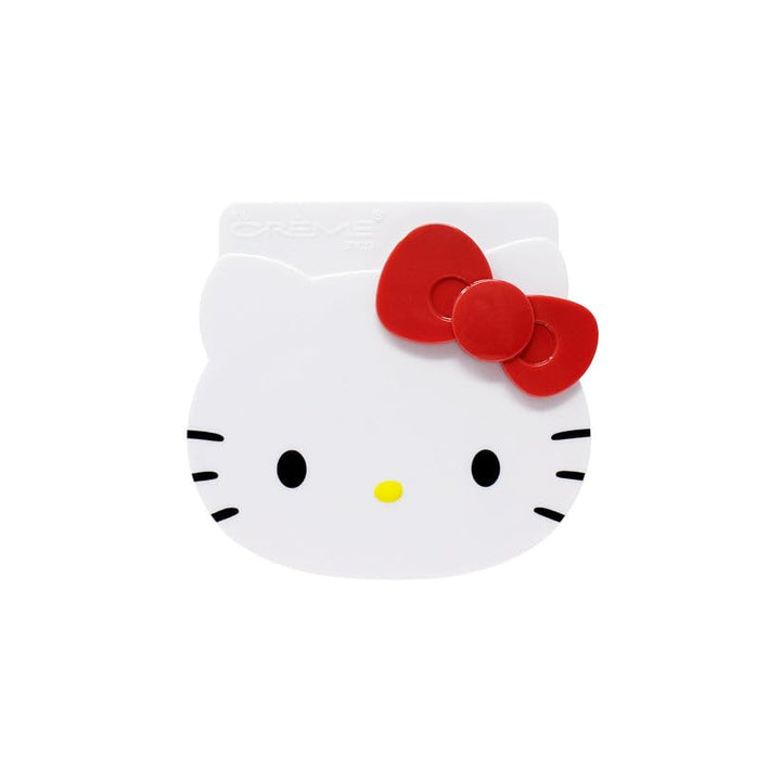 The Crème Shop x Hello Kitty - Crème Blush Balm Peach Pouf Buildable Long-lasting Easily Blendable Hydrating & Soothing Aloe Vera Compact Mirror. Elevate Your Makeup Game - Berry Cute (Set of 1)