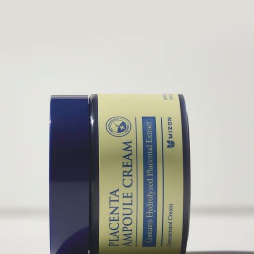 MIZON Placenta Ampoule Cream, with Lavander Oil, Niacinamide, Adenosine, Free of Parabens Highly Concentrated, Skin Renewal, Skincare, healthy skin, wrinkle care (1.69 fl oz)