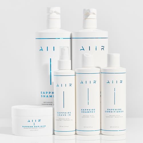 AIIR Sapphire Leave In Conditioner - Lightweight Moisturizing Detangler, Hydrate Dry Damaged Hair, Tame Frizz & Flyaways, Heat Protectant Spray for Blowouts and Thermal Styling, 6 oz