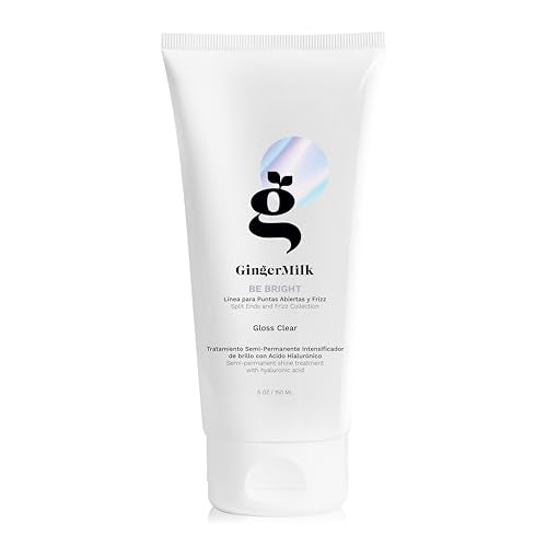 Ginger Milk Hair Gloss Clear Shine and Color-Enhancing Treatment with Hyaluronic Acid, Semi-Permanent Color for Dull & Dry Hair Sulfate Free | BE BRIGHT 5 Fl Oz | 150 ml