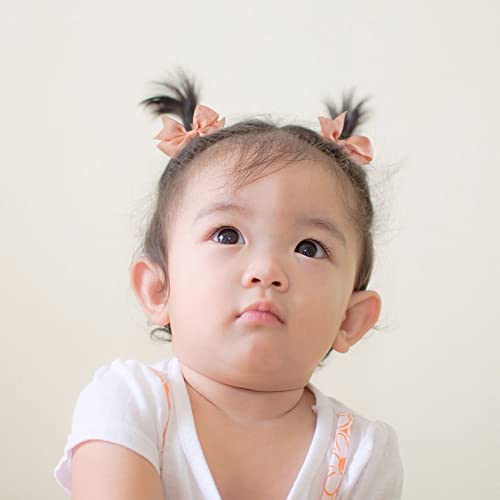 80PCS Baby Hair Ties With Bows 2Inch Hair Bows Elastic Rubber Bands Finger Hair Ties Ponytail Holders Hair Accessories for Baby Girls Newborn Infants Toddlers Multi-colored