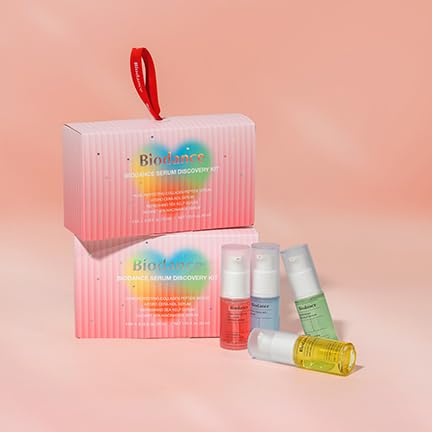 BIODANCE Serum Discovery Set: 4 Mini Serums Set, Holiday Christmas Gifts, Stocking Stuffers for teen girls, Korean Skincare with Collagen Peptide, Ceramide Panthenol, Sea Kelp, Vitamin C Niacinamide