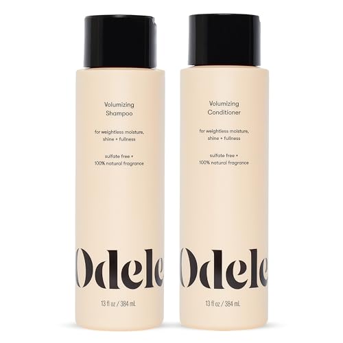Odele Volumizing Sulfate-Free Shampoo & Conditioner Set, Adds Moisture, Shine, and Fullness for Straight or Wavy Hair Types, 13 Fl Oz Each (2-Pack)