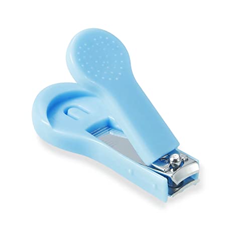PandaEar Baby Healthcare & Grooming Kit - Baby Safety Set Comb, Brush, Finger Toothbrush, Nail Clippers, Scissors, Nasal Aspirator - Nursery Care Kit (Blue)
