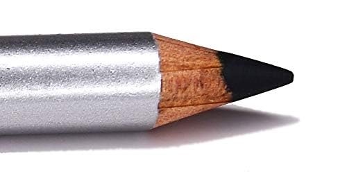 Pure Ziva Charcoal Dark Matte Grey Gray Sexy Smoke Wooden Eyeliner Pencil, HD Professional Eye Liner Smudge Proof Highly Pigmented No Animal Testing & Cruelty Free