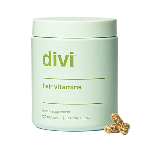 divi Hair Vitamins for Women and Men - Made with Clean and Science-Backed Ingredients to Nourish Hair & Scalp - Encourage Healthier Looking Hair - 30 Day Supply, 120 Count