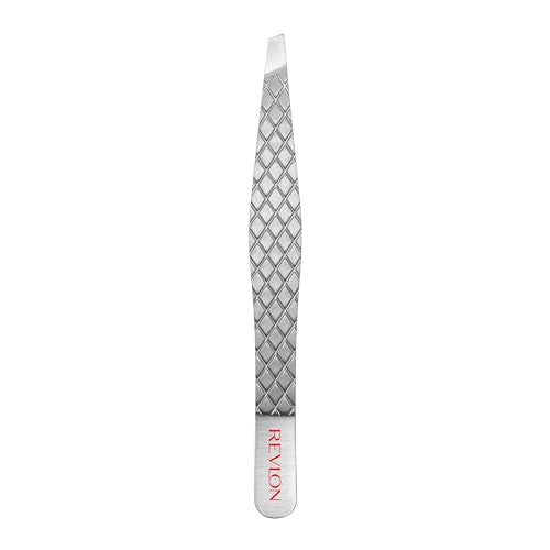 Revlon Ultimate Slant Tweezer, Hand-Finished Ultra-Fine Tips for Precise Hair Removal, Perfect for Tweezing The Tiniest Hairs, Made With Stainless Steel, 1 count