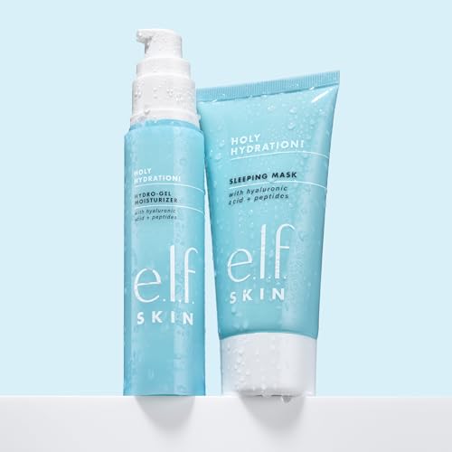 e.l.f. Holy Hydration! Sleep Mask, Ultra-Hydrating Dual-Use Face Mask, Replenishes & Nourishes Dry Skin for a Plumped Up Complexion, 2.7 Fl Oz (80mL)