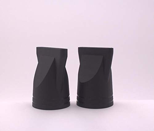 2Pcs (Special for Hair Barber Shop) Plastic Salon Hair Dryer Nozzle Replacement Narrow Concentrator Replacement Blow Flat Hairdressing Hair Drying Nozzle for Outer Diameter 4.5cm (Black)