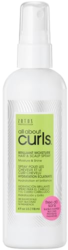 ALL ABOUT CURLS Moisture Hair & Scalp Spray Oil | Moisturize, Nourish, De-Frizz | 99% Natural | All Curly Hair Types | Vegan & Cruelty Free | Sulfate Free | 4 Fl Oz