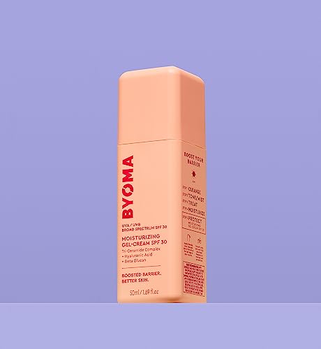 BYOMA Gel Cream SPF 30 - Barrier Repair Cream/Gel Face Lotion with Broad Spectrum Sunscreen - Ceramide SPF Face Moisturizer for Dry Skin - Alcohol Free, Oil Free Face Moisturizer - 1.69 fl. Oz