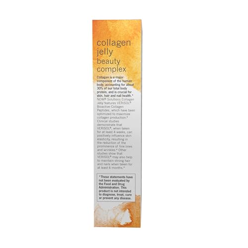 NOW Foods Solutions, Collagen Jelly Beauty Complex, Sweet Orange Flavor, 10 Jelly Sticks